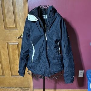 Columbia titanium rare black gold ski snowboard jacket snow coat hood​​​